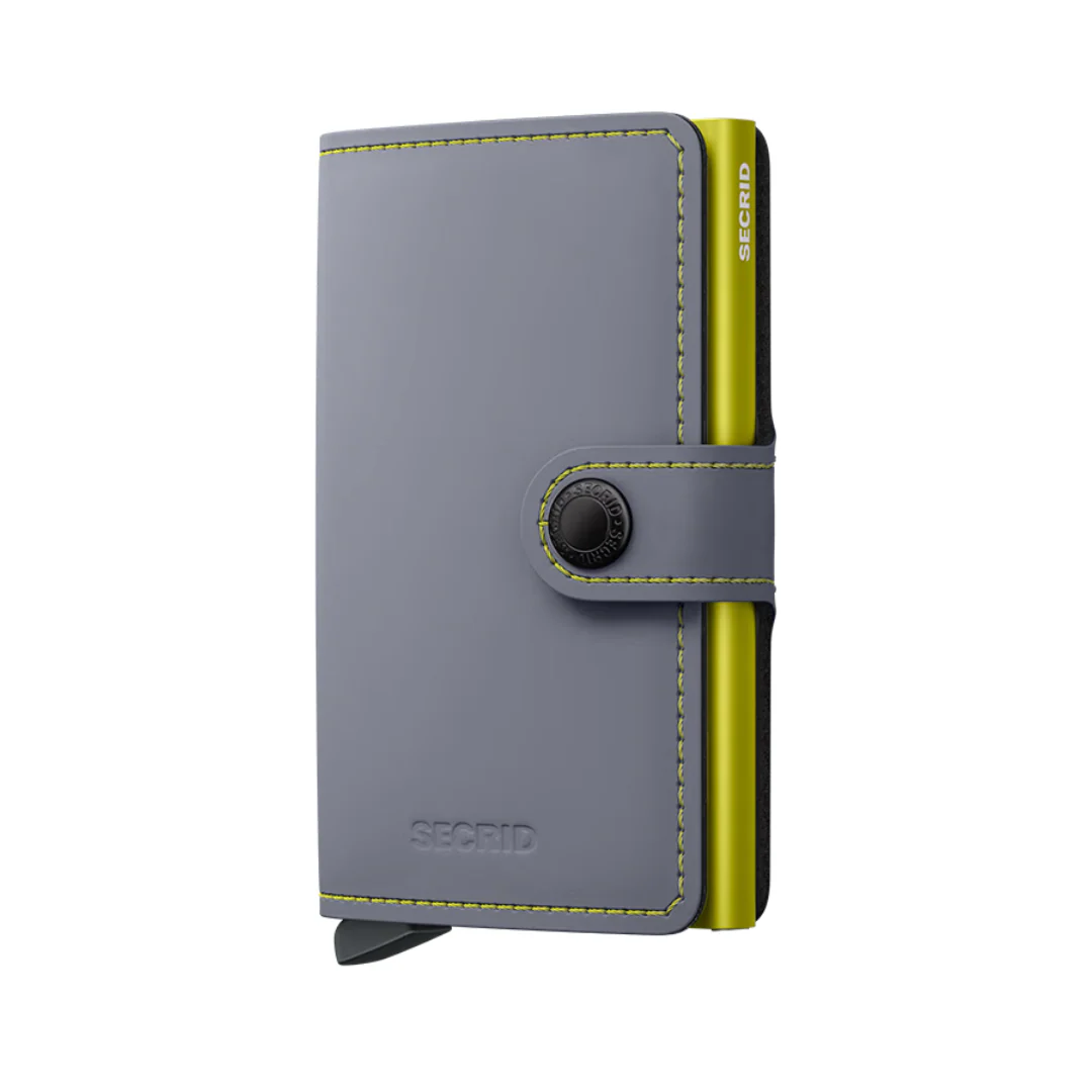 SECRID - Miniwallet - Matte - Grey-Lime