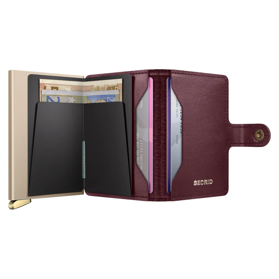 SECRID - Premium+ Miniwallet - Emboss Diamond - Bordeaux (Suitable for Metal Cards) - Image 3