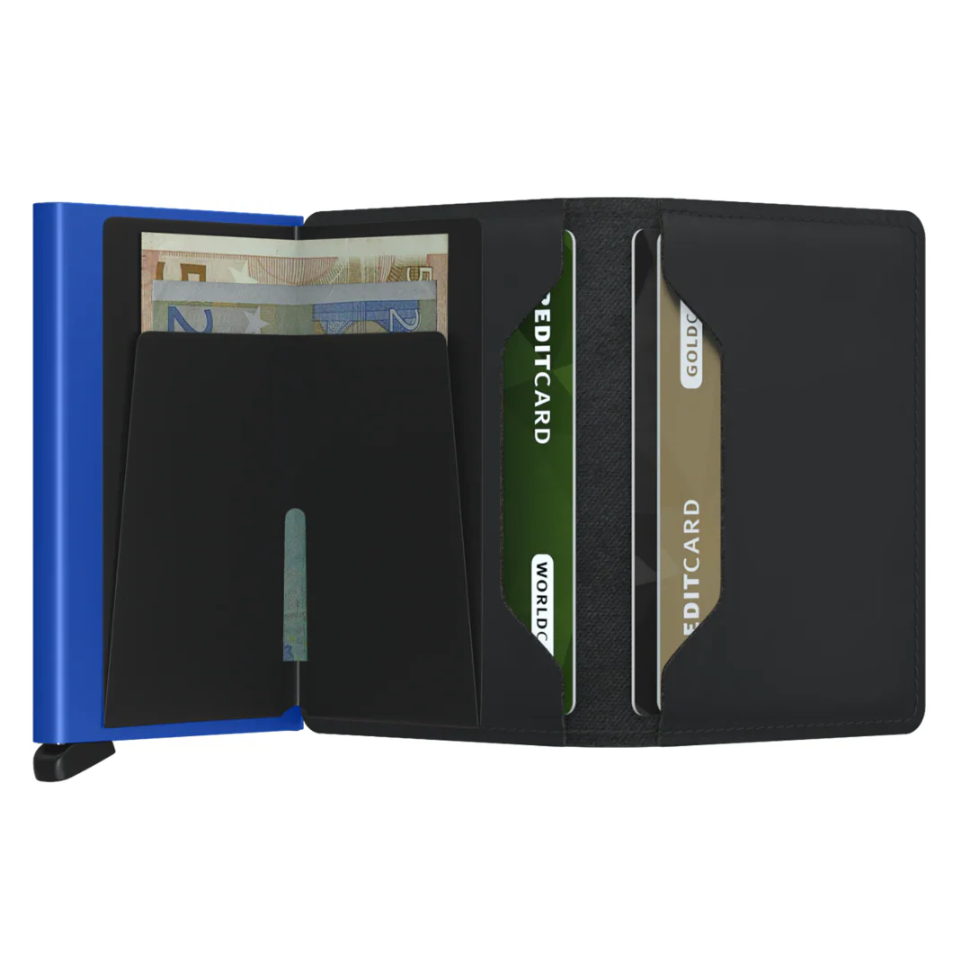 SECRID - SLIMWALLET - MATTE BLACK & BLUE - Image 3