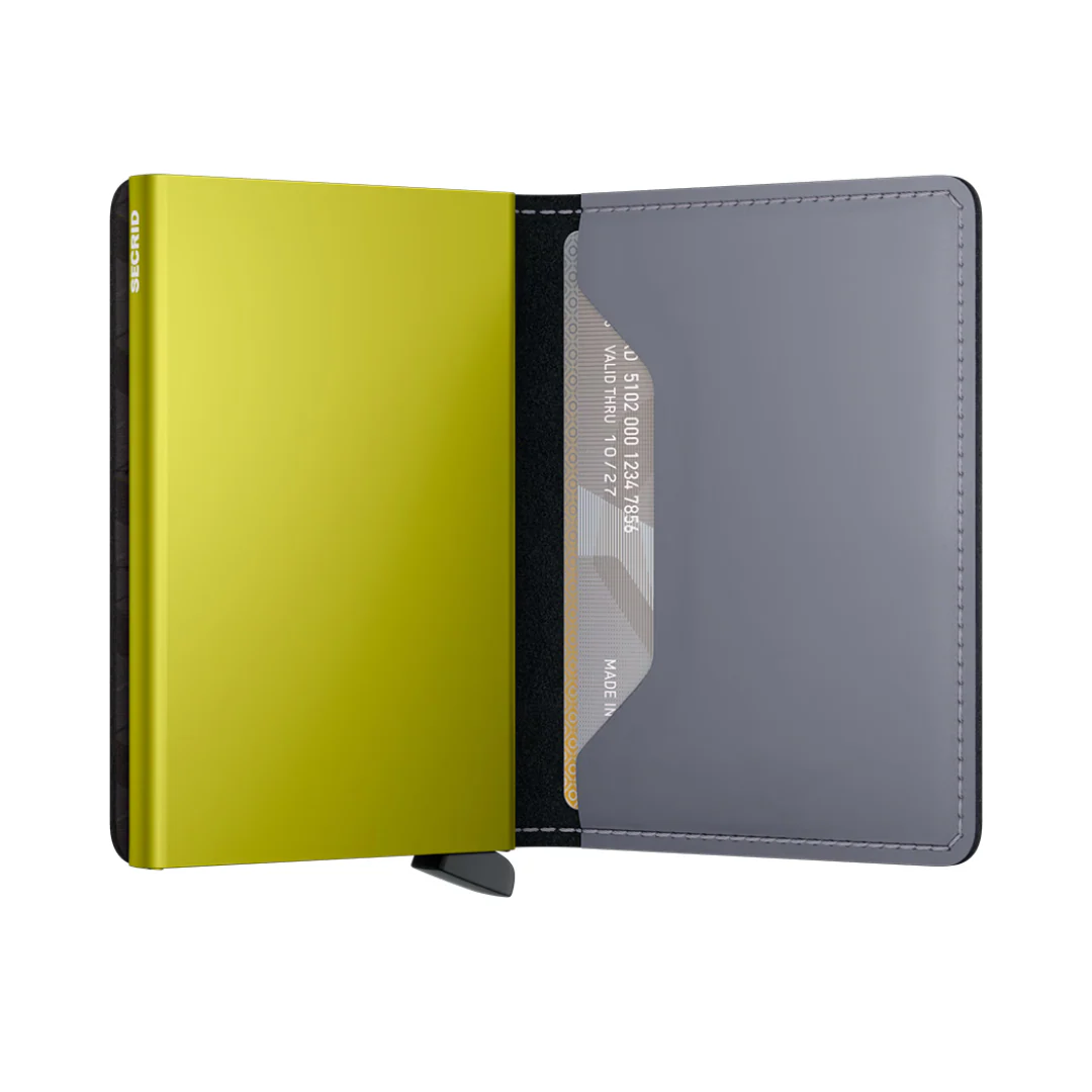 SECRID - Slimwallet - Matte - Grey-Lime - Image 3