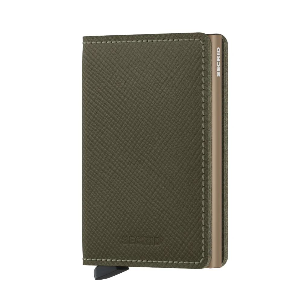 SECRID - Slimwallet - Saffiano Olive