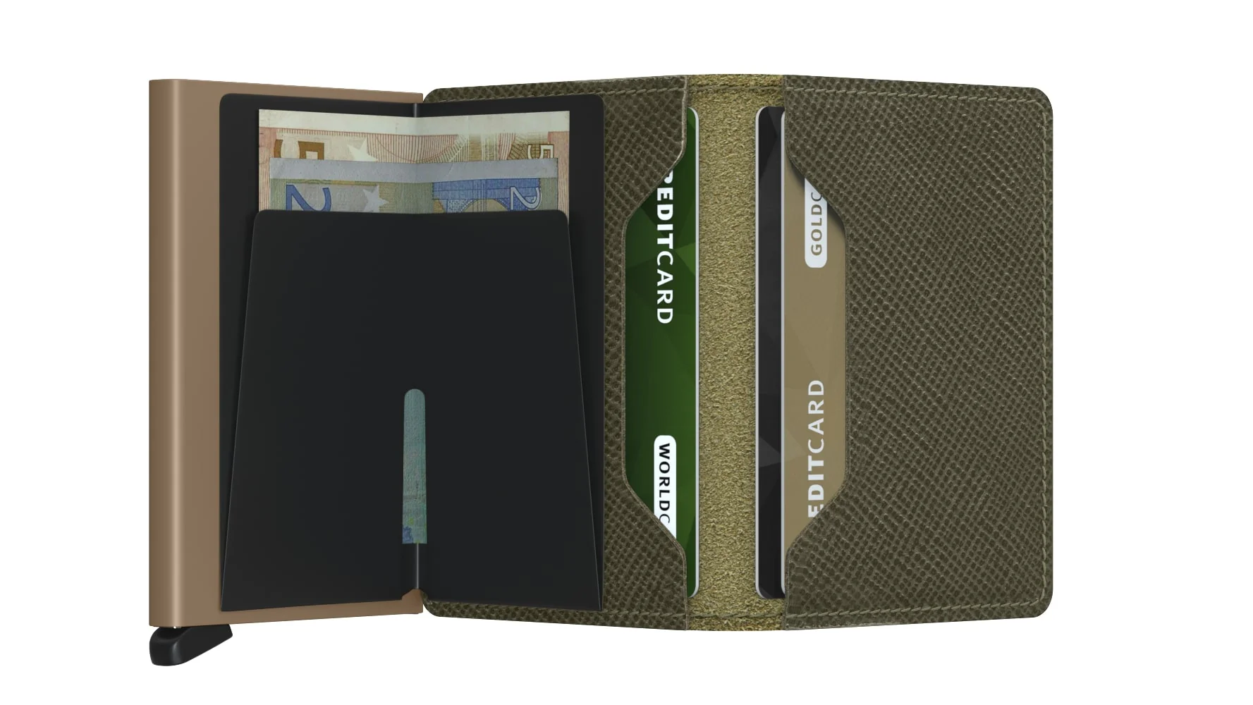 SECRID - Slimwallet - Saffiano Olive - Image 3