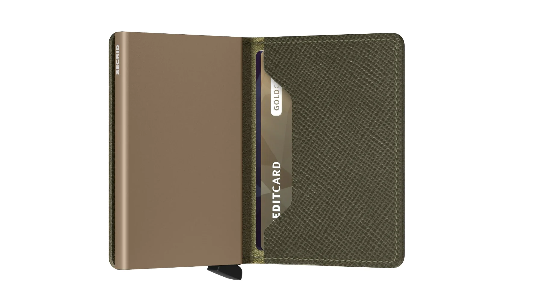 SECRID - Slimwallet - Saffiano Olive - Image 4