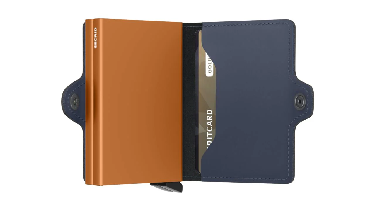 SECRID - Twinwallet - Matte - Night Blue/Orange - Image 3