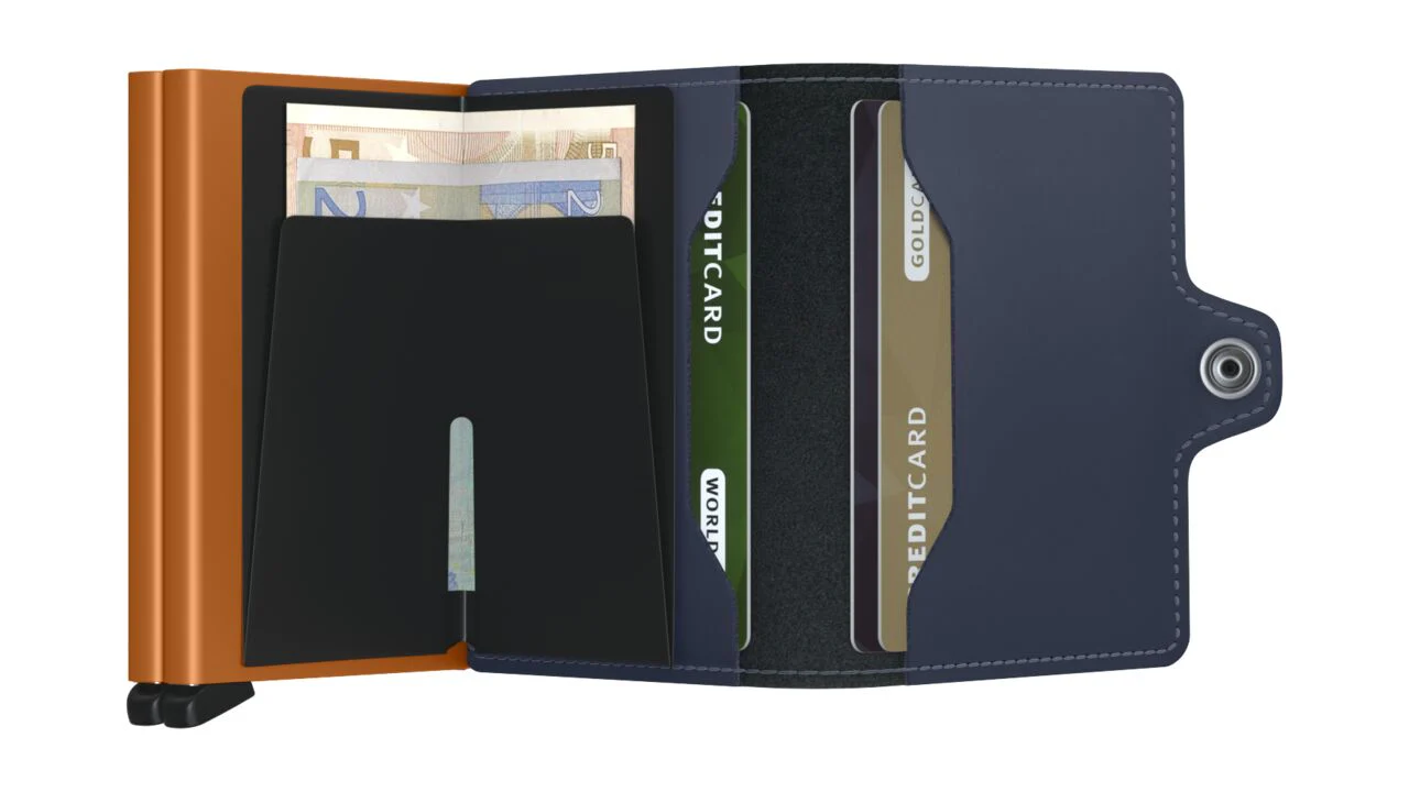 SECRID - Twinwallet - Matte - Night Blue/Orange - Image 4
