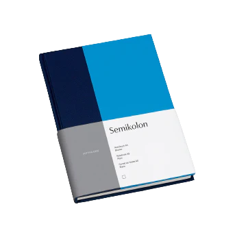 Semikolon – ‘Cutting Edge’ A5 Notebook –  Marine Aqua
