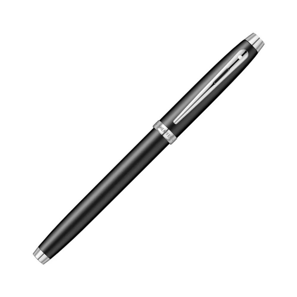 Sheaffer 100 Fountain Pen - Matte Black with Chrome Trim - Medium - Image 2