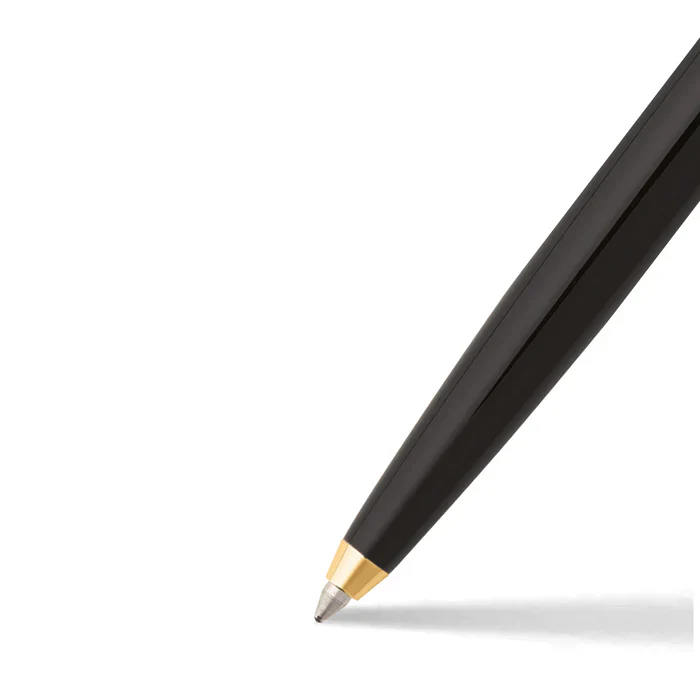 Sheaffer - Sagaris Ballpoint Pen - Black Barrel/ Chrome Cap & Gold Trim - Image 2
