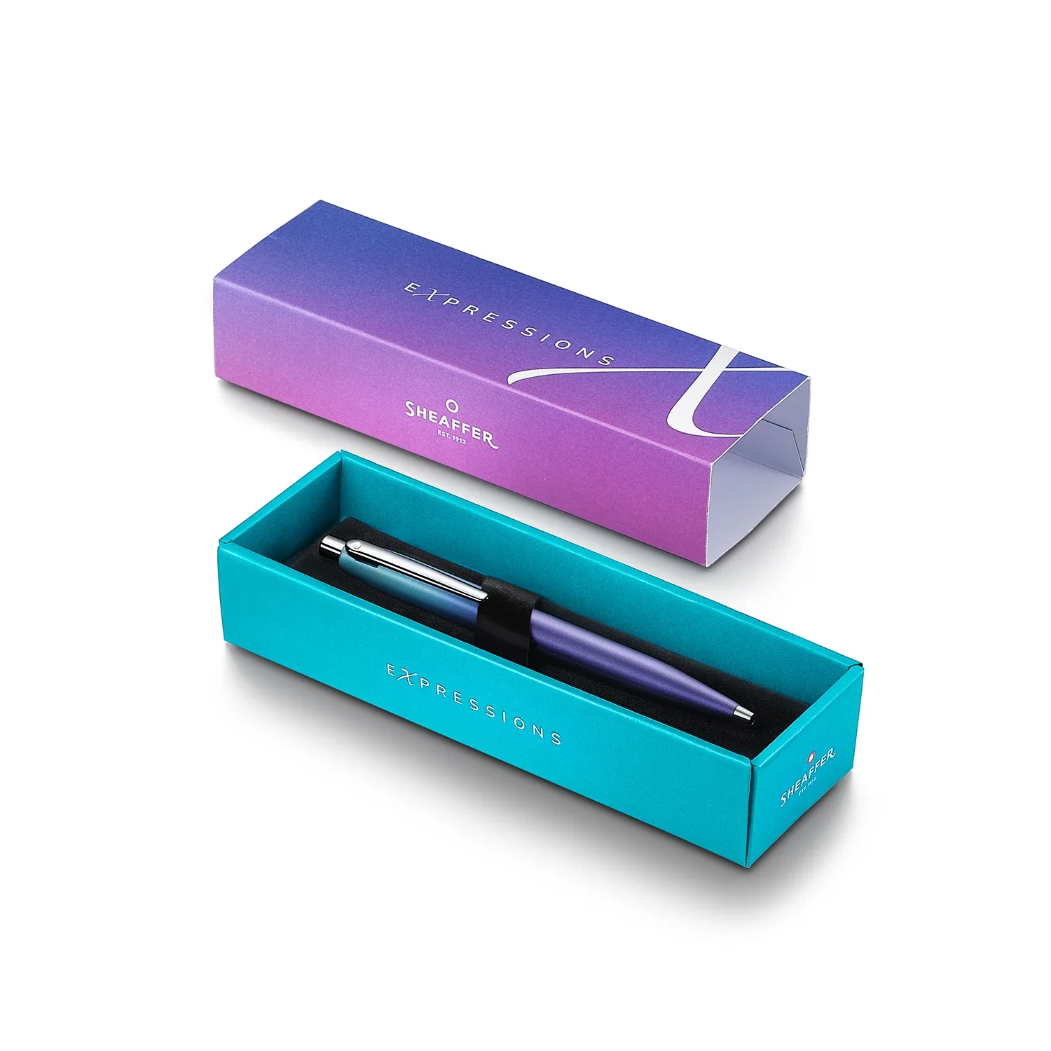 Sheaffer - VFM Ballpoint Pen - Expressions - Pearlized Gradient Blue and Purple - Image 4