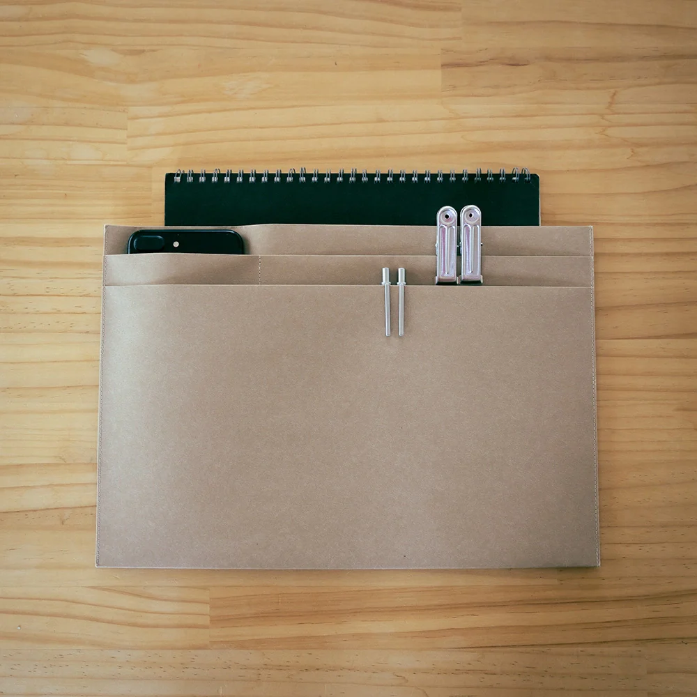 SIWA – A4 Flat File Folder with Multiple Size Pockets – Grey - Image 4