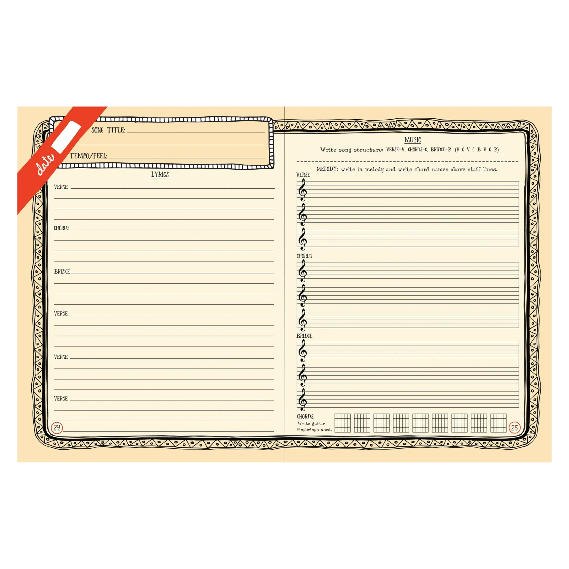 Peter Pauper Press - Medium Journal - Songwriter's Journal - Image 4