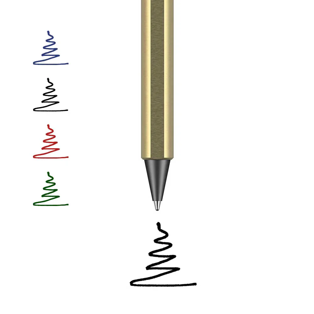 Stilform - Brass FLOW Rollerball Pen - Brass (Radial Brushed) - Image 2