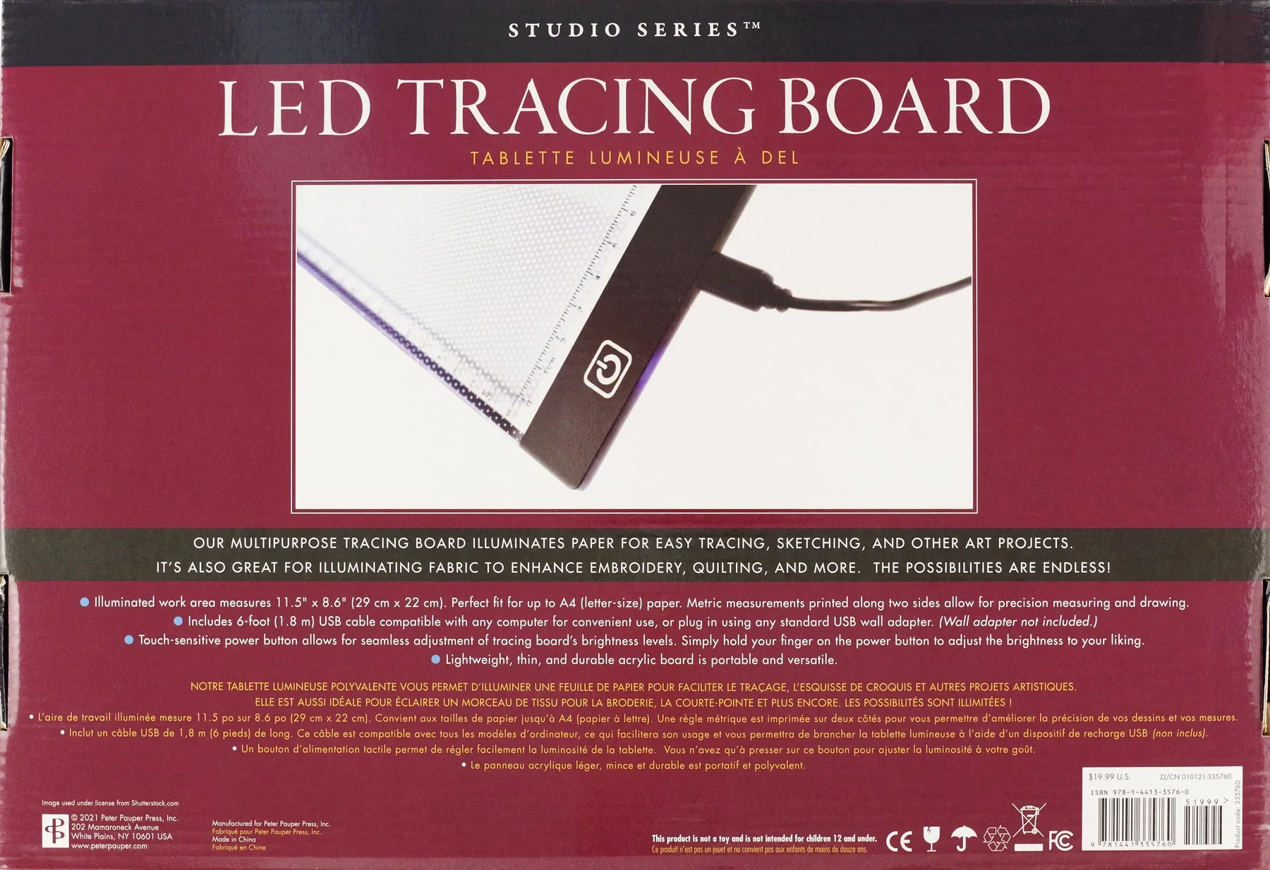 Peter Pauper Press - Studio Series - LED Tracing Board - Image 4