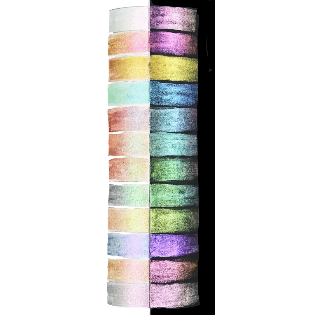 Peter Pauper Press - Studio Series - Watercolor Paint Set - Chameleon Iridescent - Set of 12 - Image 2