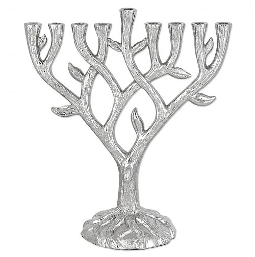 Textured Tree of Life Menorah