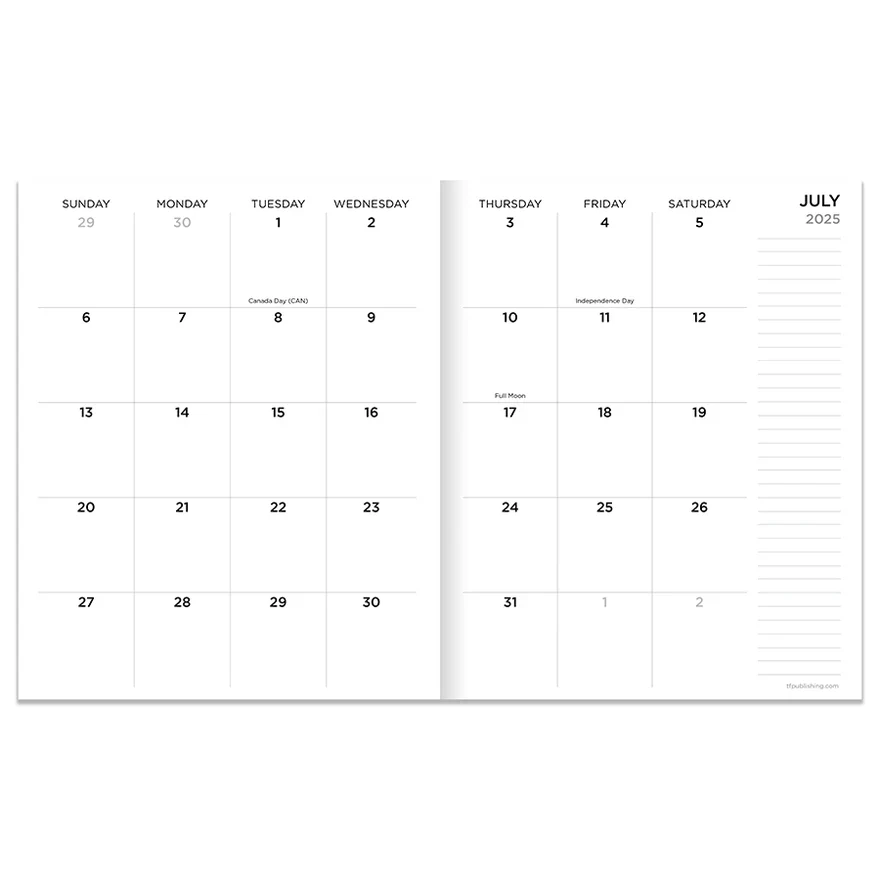 TF Publishing - July 2025-June 2026 Planner - Ebony & Ivory - Image 2