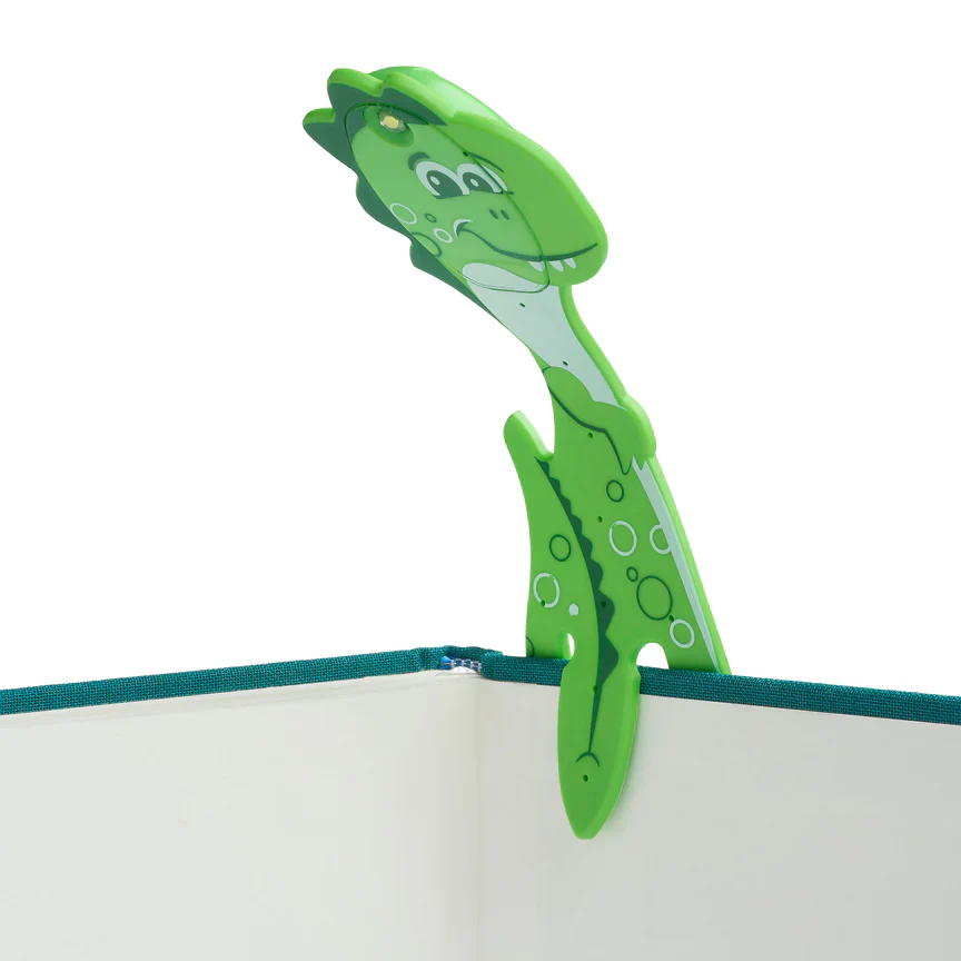 Thinking Gifts - LED Reading Light - Bookmark - Flexi Light Pals - Dinosaur Green - Image 3