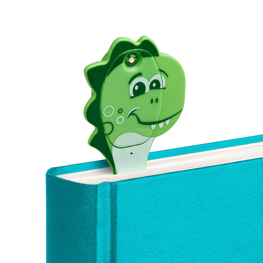 Thinking Gifts - LED Reading Light - Bookmark - Flexi Light Pals - Dinosaur Green - Image 4