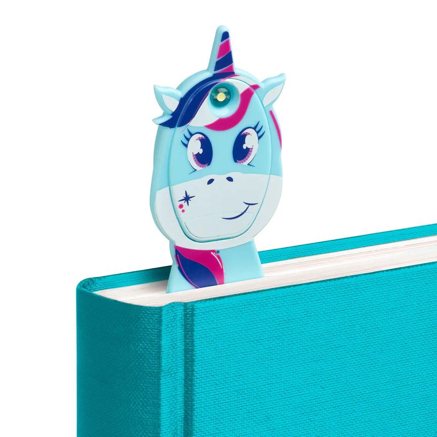 Thinking Gifts - LED Reading Light - Bookmark - Flexi Light Pals - Unicorn Blue - Image 3