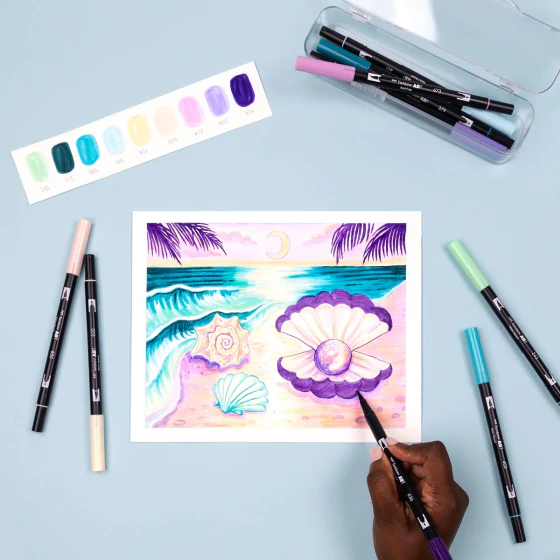 Tombow - Dual Brush Pen Set 10 - Mermaids - Image 3
