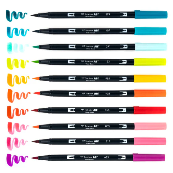 Tombow - Dual Brush Pen Set 10 - Tropical - Image 2