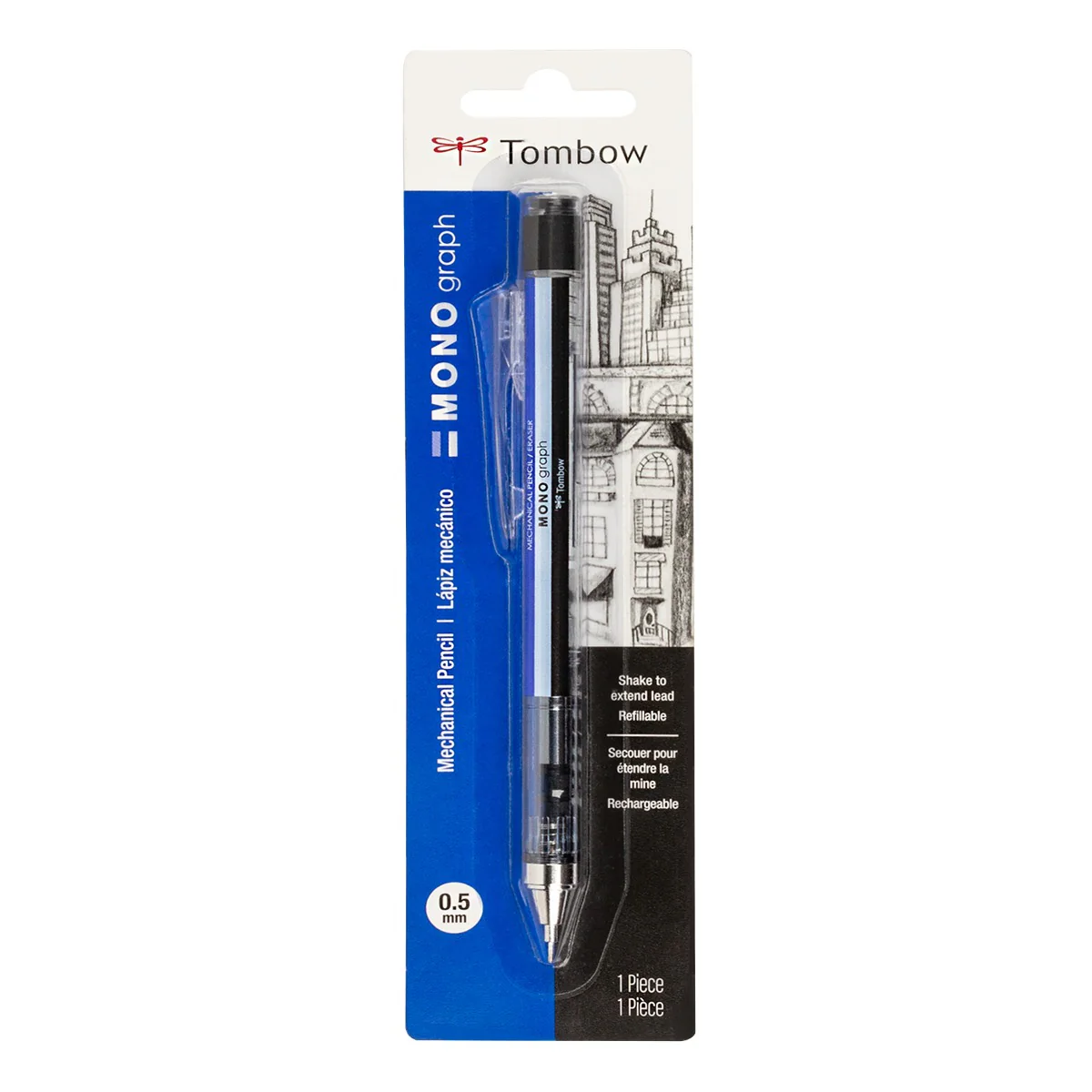 Tombow - MONO Graph Mechanical Pencil - Tri-Color - Image 2