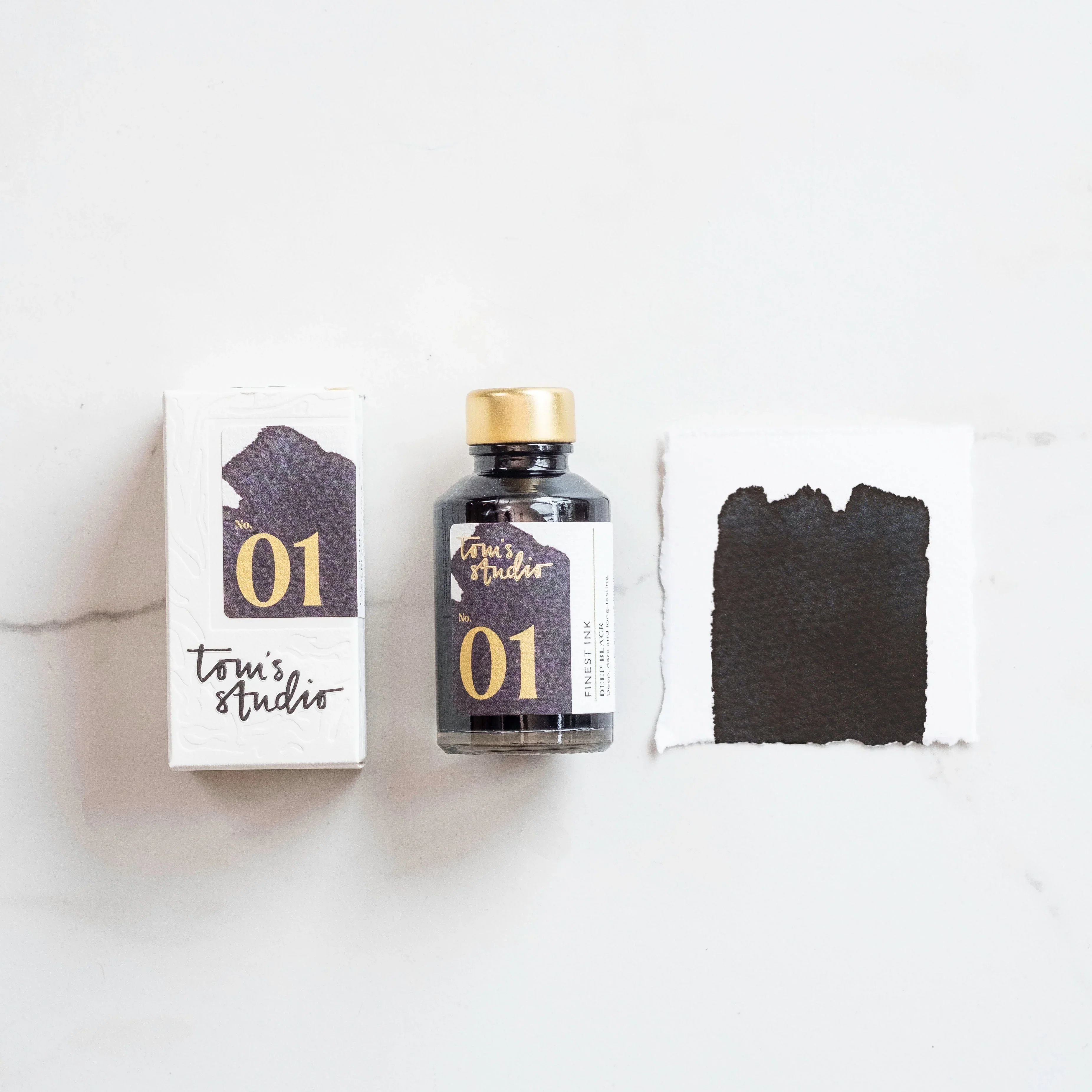 Tom's Studio - Fountain Pen Ink - 01 Deep Black - 50ml