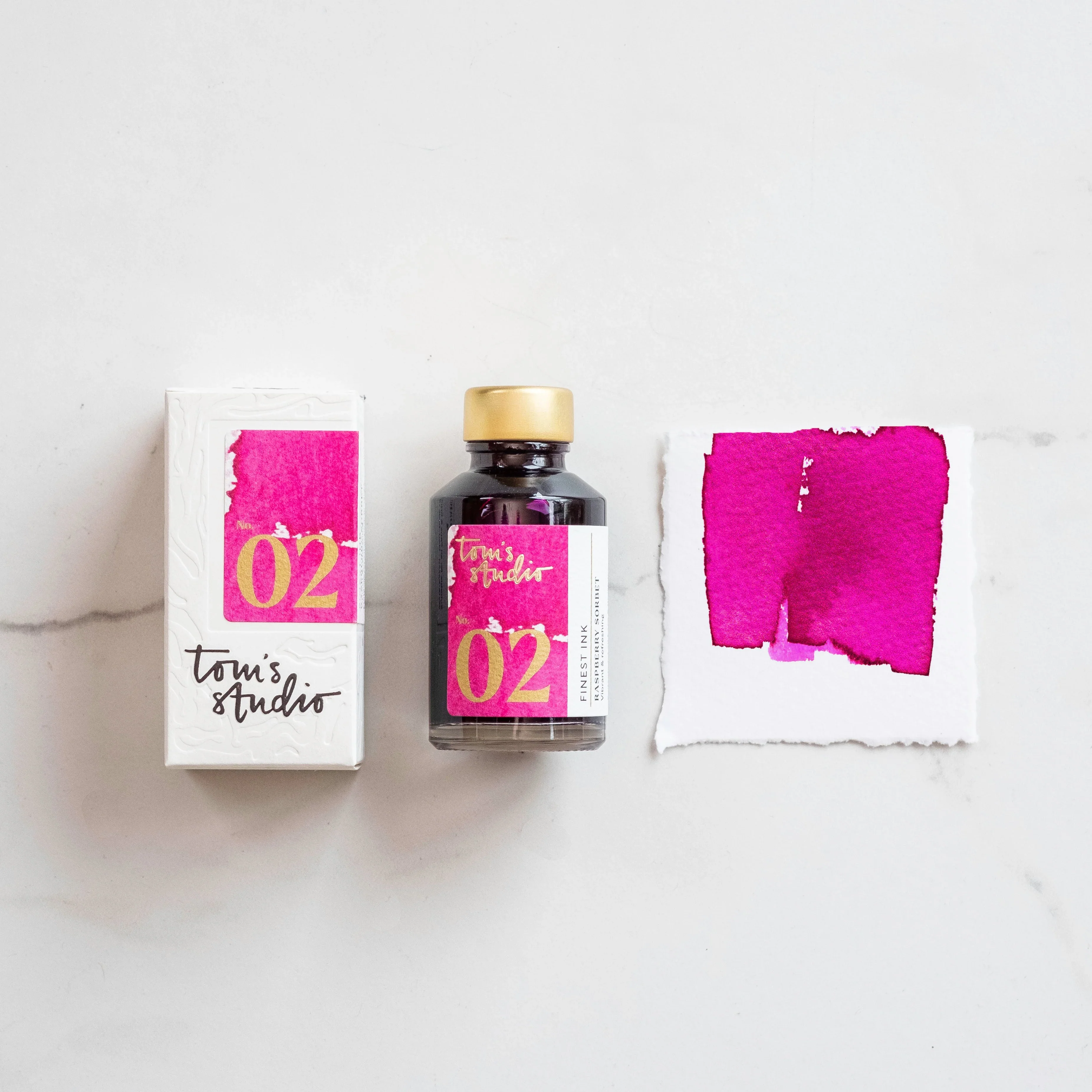 Tom's Studio - Fountain Pen Ink - 02 Raspberry Sorbet - 50ml