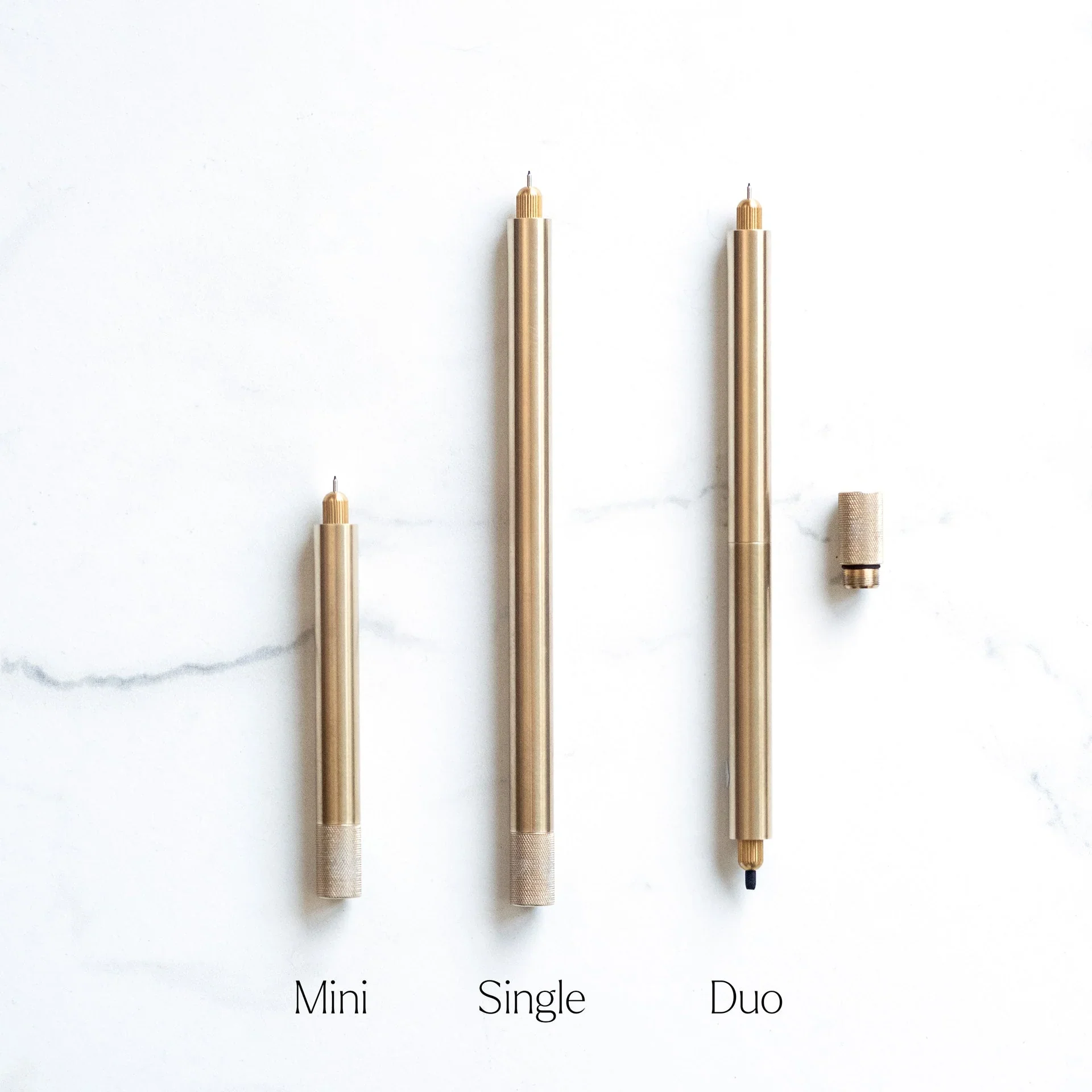 Tom's Studio - Infinitely Refillable Creative Pen - Lumos Mini - Brass (Single Tip) - Image 3