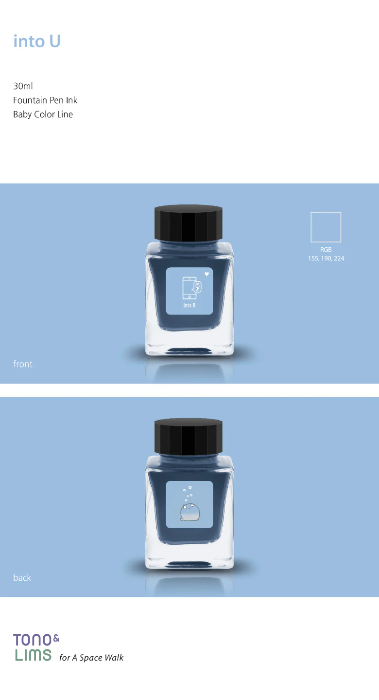 TONO & LIMS - 30ML Fountain Pen Ink - Baby Color Line - Into U - Image 4