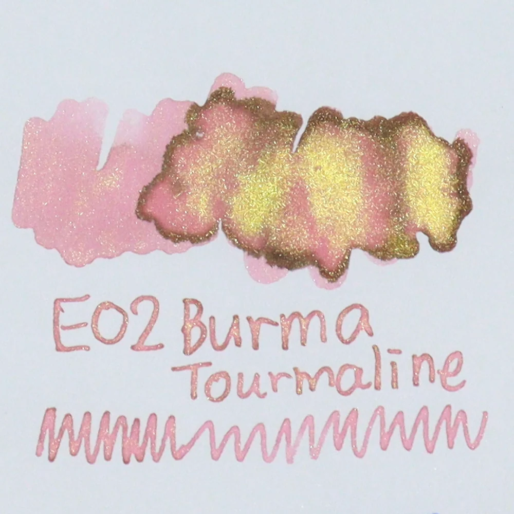 TONO & LIMS - 30ML Fountain Pen Ink - Earth Contact Line - Burma Tourmaline (Shimmer) - Image 2