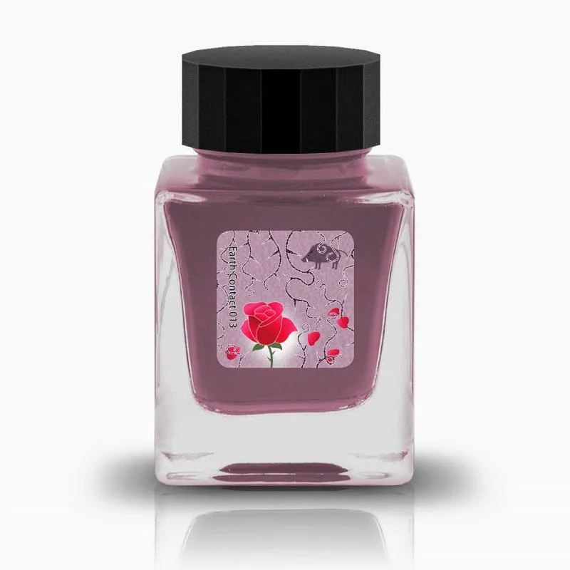 TONO & LIMS - 30ML Fountain Pen Ink - Earth Contact Line - Rose Quartz (Shimmer)