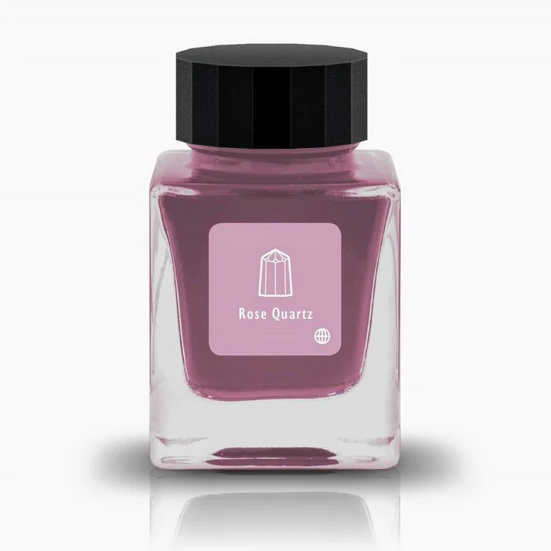 TONO & LIMS - 30ML Fountain Pen Ink - Earth Contact Line - Rose Quartz (Shimmer) - Image 4