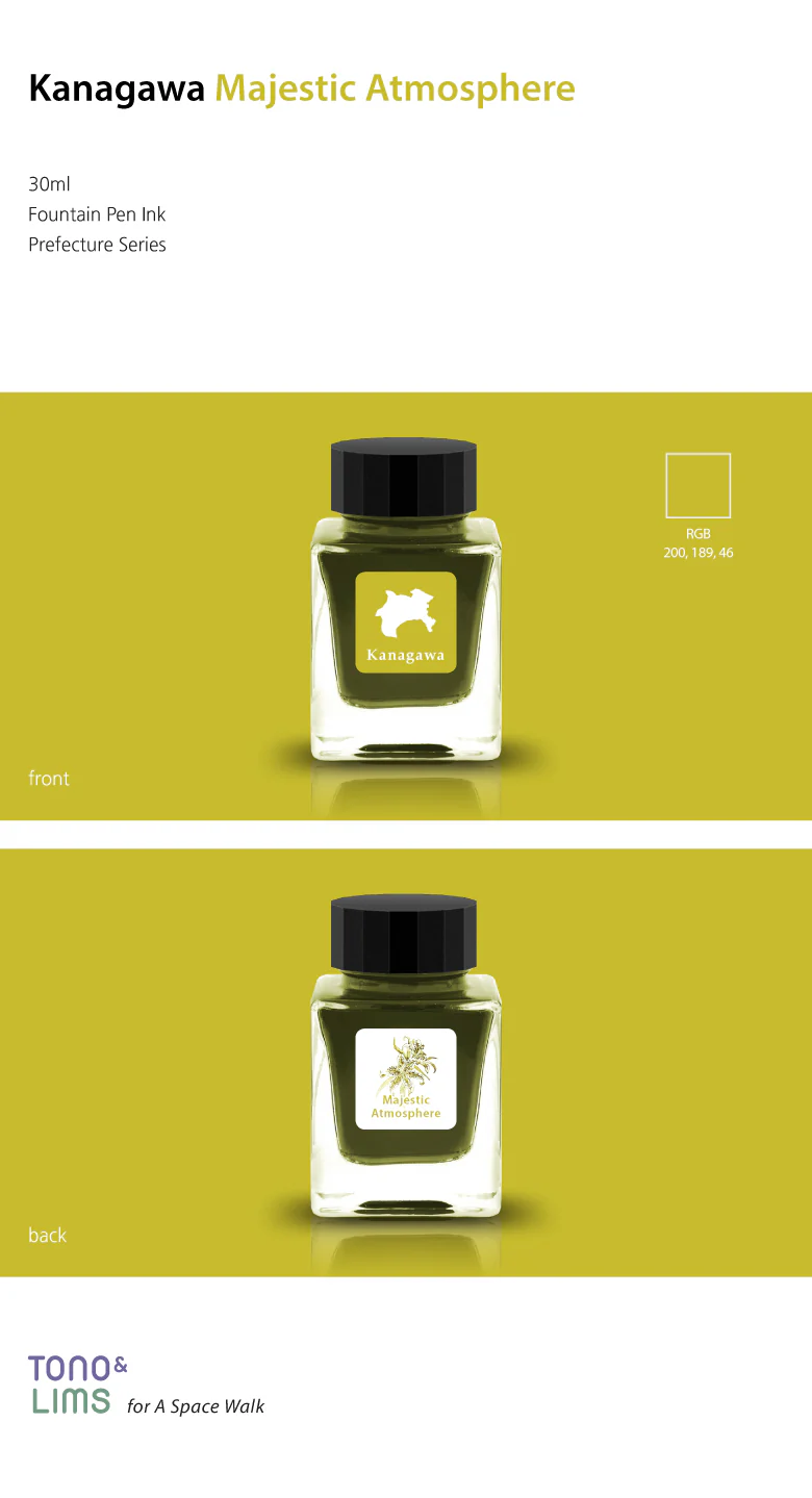TONO & LIMS - 30ML Fountain Pen Ink - Prefecture Series - Kanagawa: Majestic Atmosphere (神奈川) - Image 4
