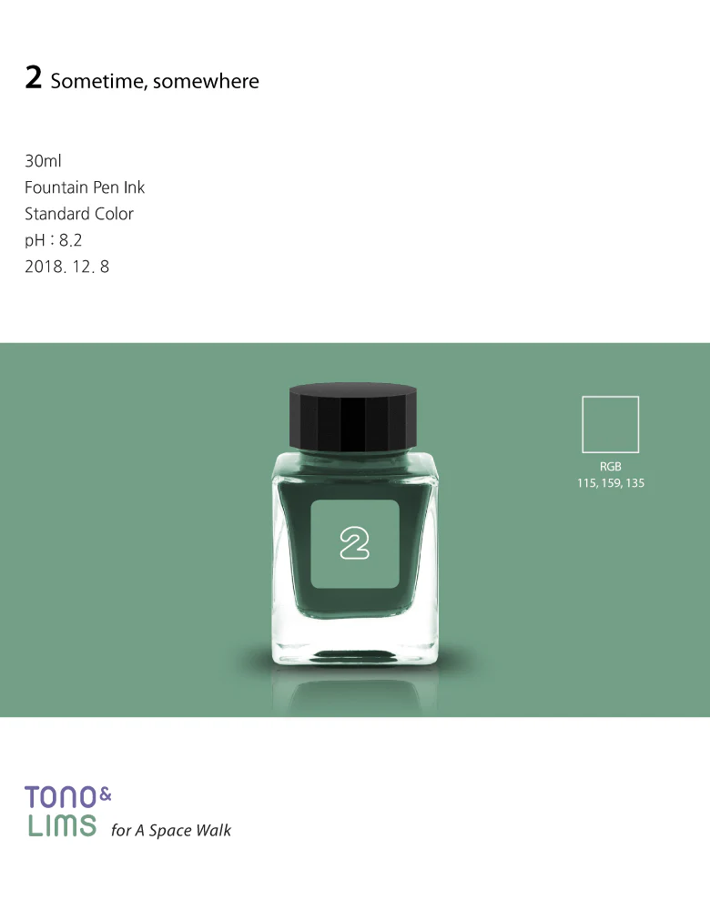 TONO & LIMS - 30ML Fountain Pen Ink - Standard Series - No.2 Sometime, somewhere - Image 4