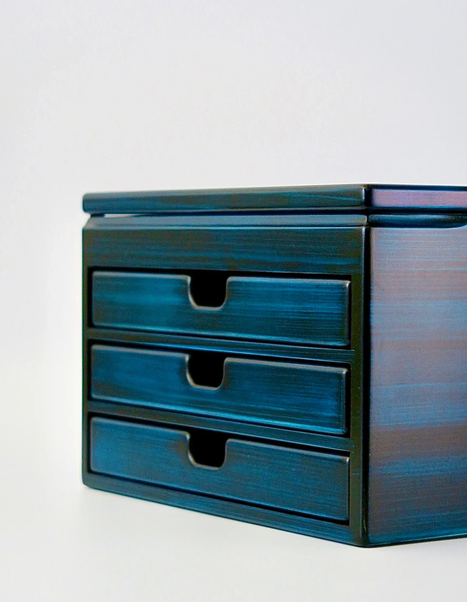 Toyooka Craft - Hinoki Blue Fountain Pen Box 40 - Image 4
