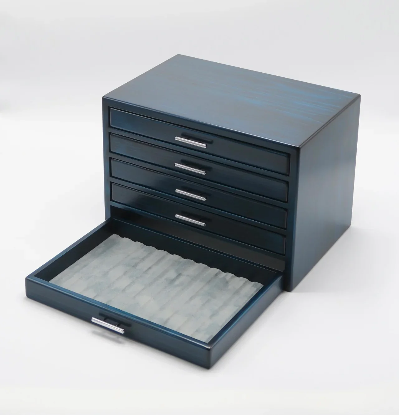Toyooka Craft - Hinoki Blue Fountain Pen Box 60 - Image 4