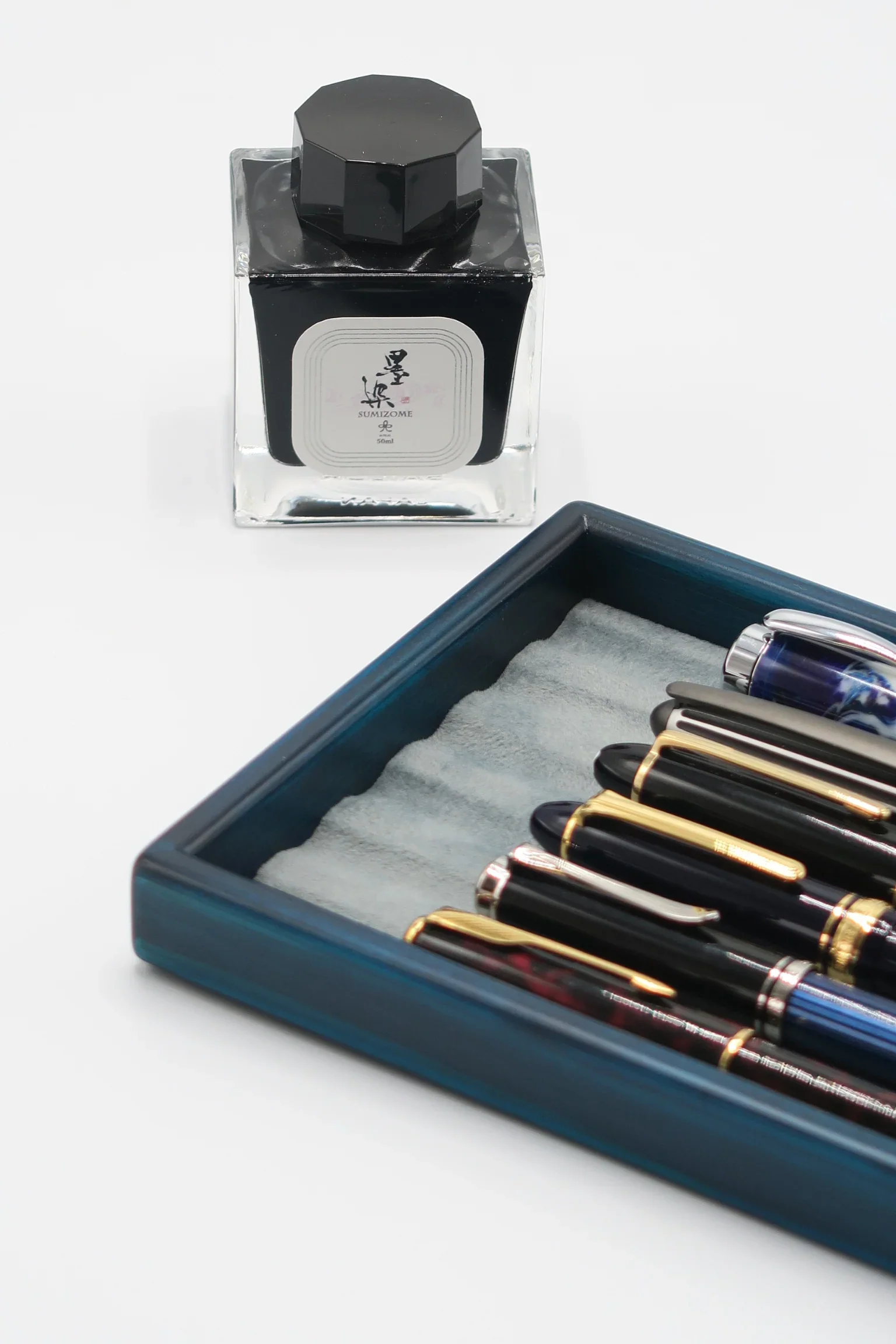 Toyooka Craft - Hinoki Blue Pen Tray Small - Image 3
