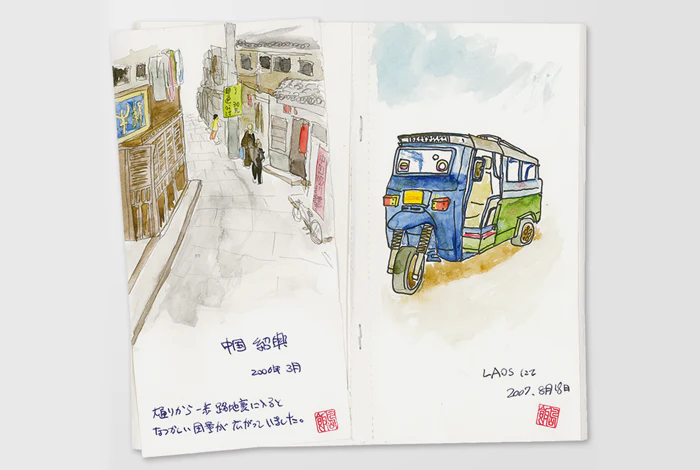 Traveler's Notebook - 012 Sketch Paper Notebook - Regular Size - Image 3