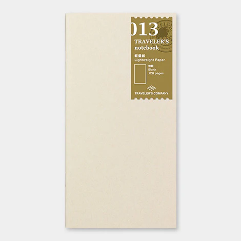 Traveler's Notebook - 013 Lightweight Paper Notebook - Regular Size
