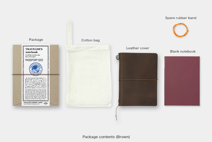 Traveler's Notebook - Starter Kit Leather Cover - Brown - Passport Size - Image 2