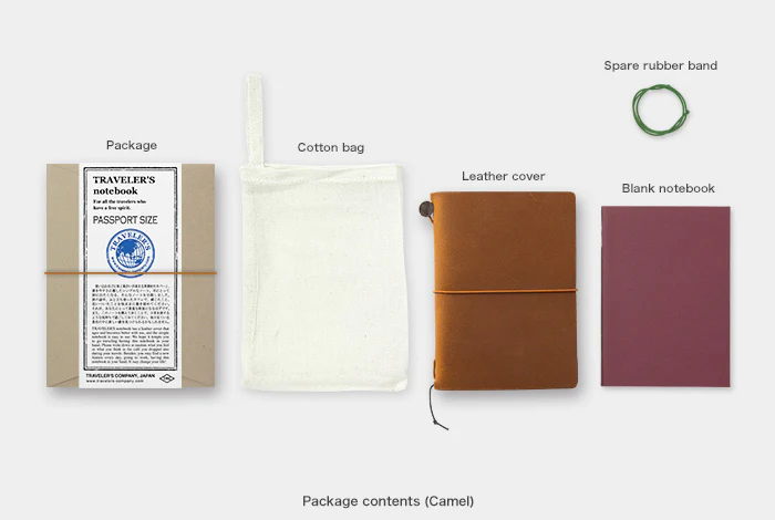 Traveler's Notebook - Starter Kit Leather Cover - Camel - Passport Size - Image 2
