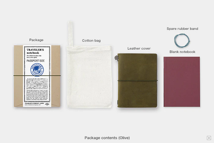 Traveler's Notebook - Starter Kit Leather Cover - Olive - Passport Size - Image 2