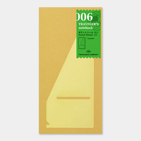 Traveler's Notebook - 006 Refill Pocket Sticker L - Regular Size