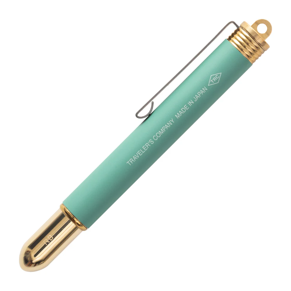 Traveler's Notebook - Limited Edition Factory Green Brass Rollerball Pen