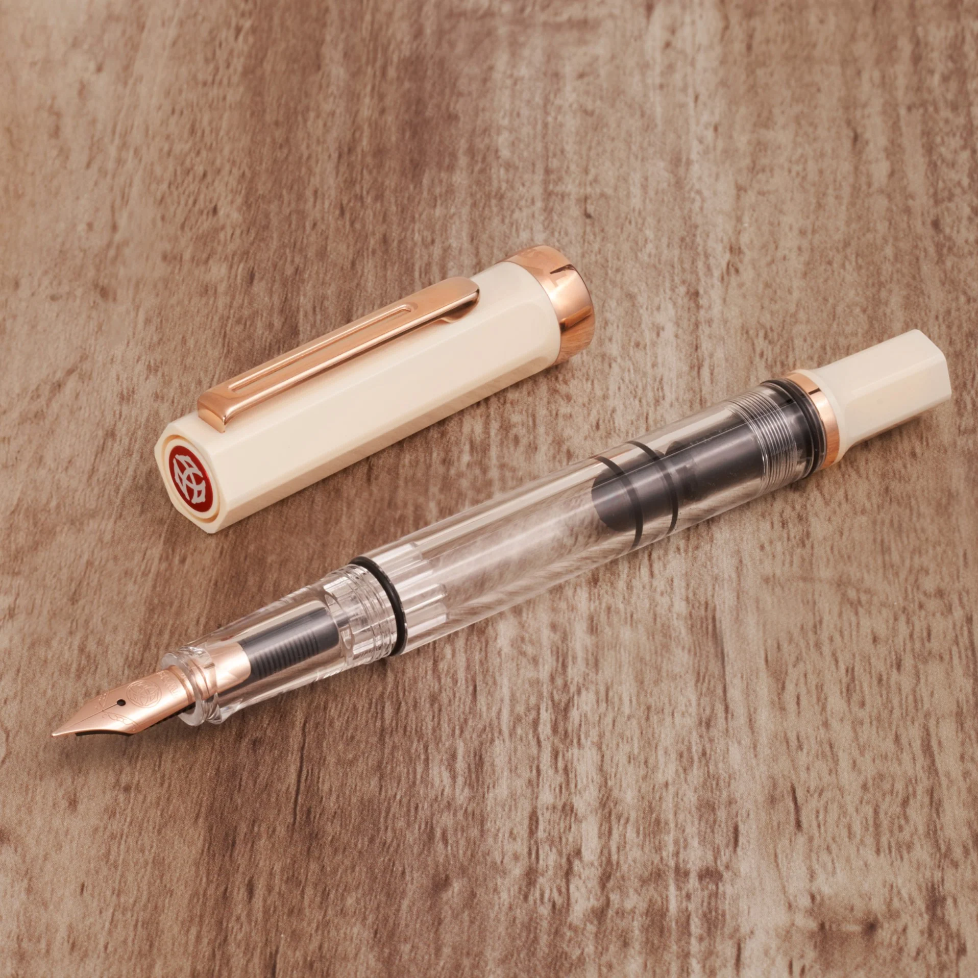 TWSBI - ECO - Fountain Pen - Creme with Rose Gold Trim - Image 4