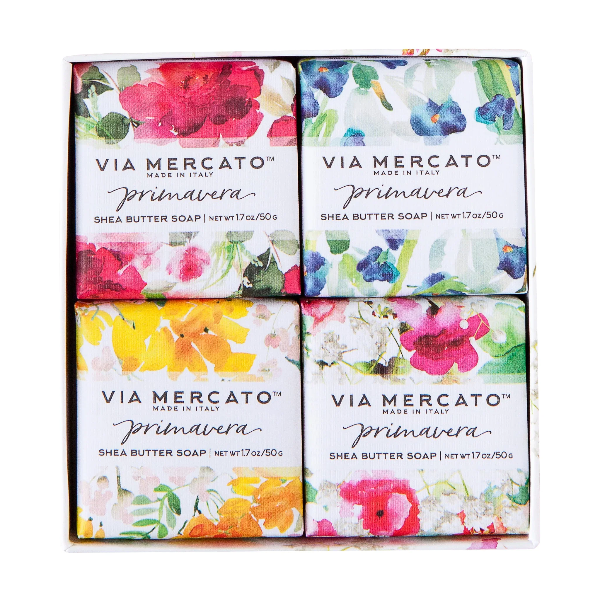 Via Mercato - European Soap Shea Butter - Individual Mini Soaps - Fresh Herbs And Spring Flowers - Image 2
