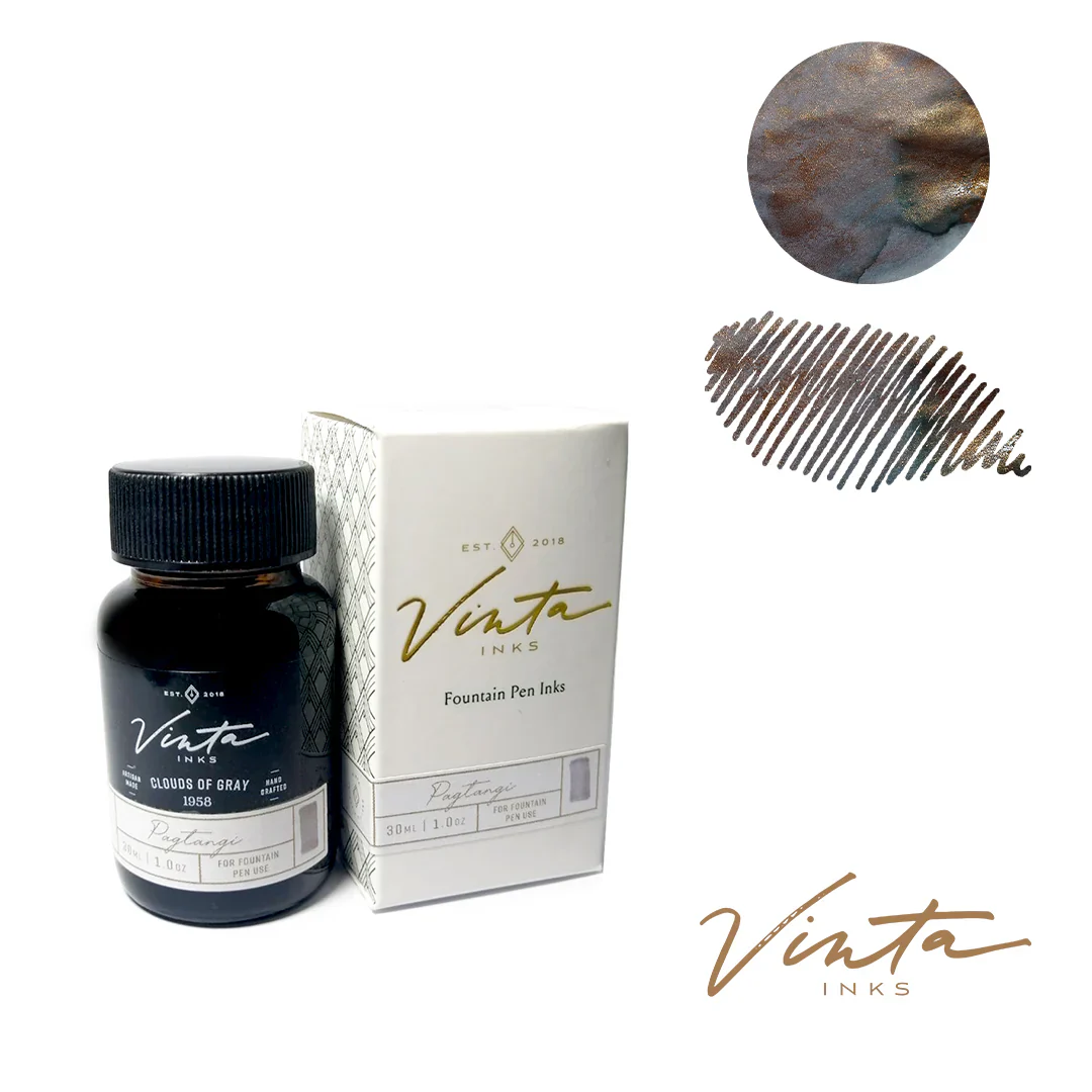 Vinta Inks - Fountain Pen Ink 30ml - Clouds of Gray - Pagtangi 1958