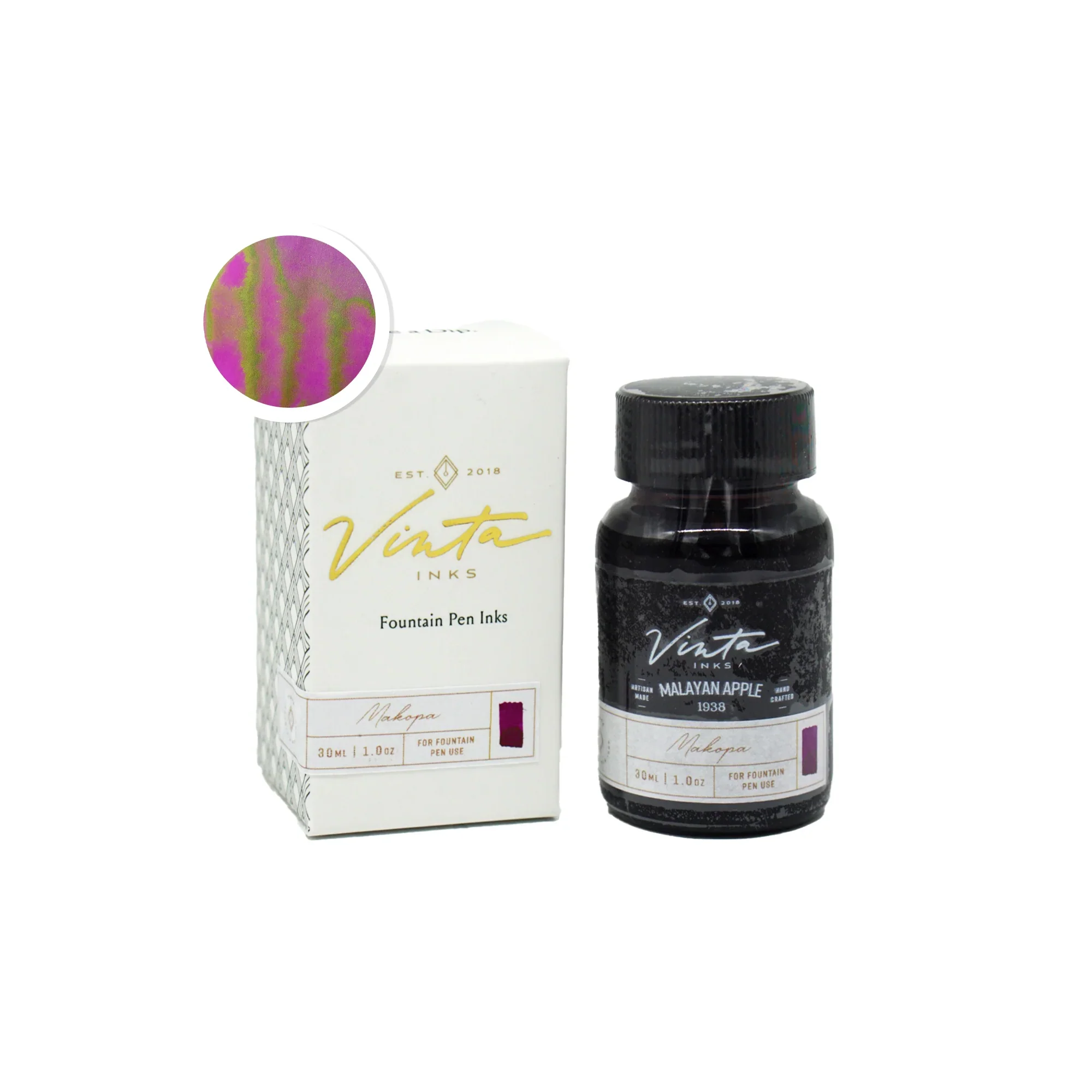 Vinta Inks - Fountain Pen Ink 30ml - Malayan Apple - Makopa 1938