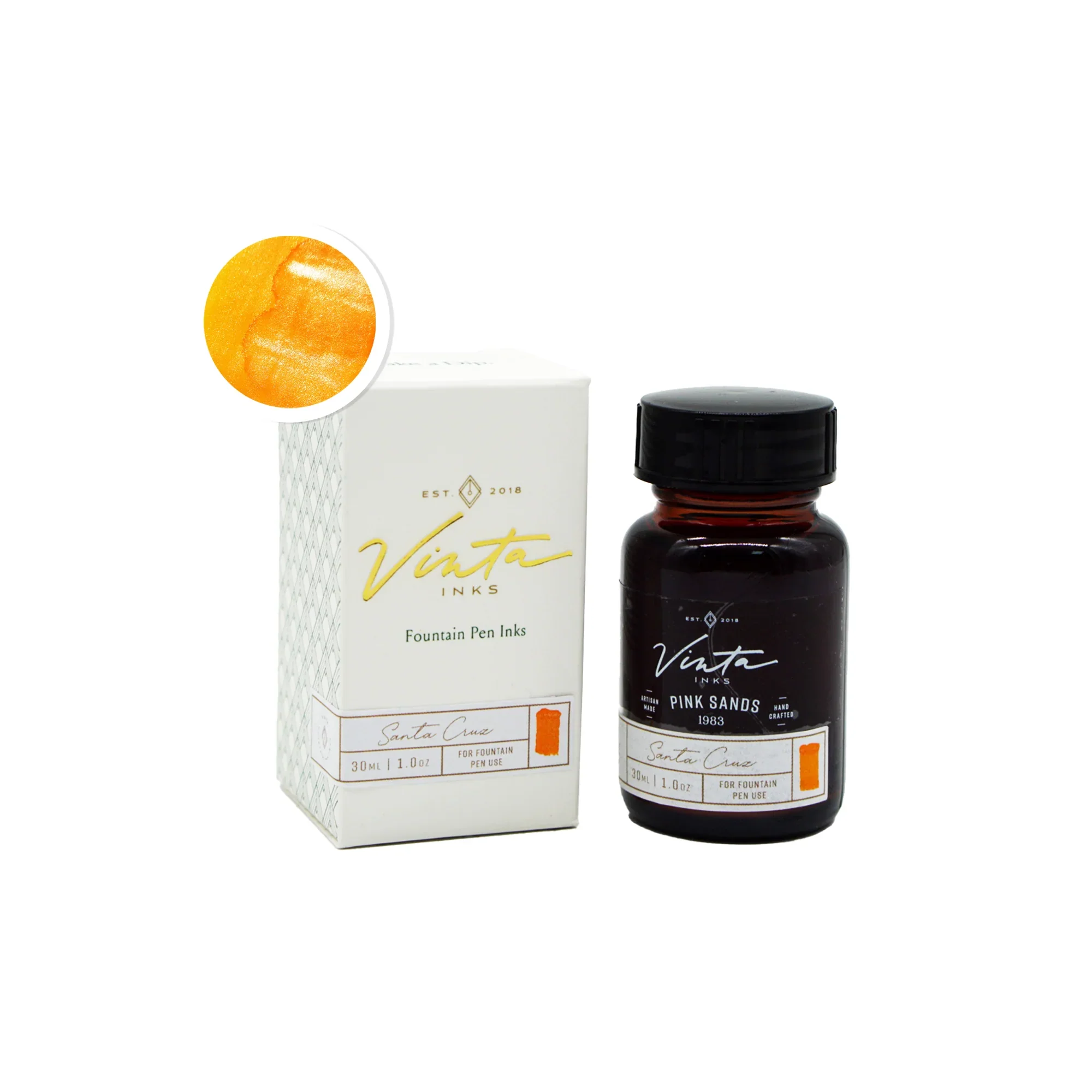 Vinta Inks - Fountain Pen Ink 30ml - Pink Sands - Santa Cruz 1983